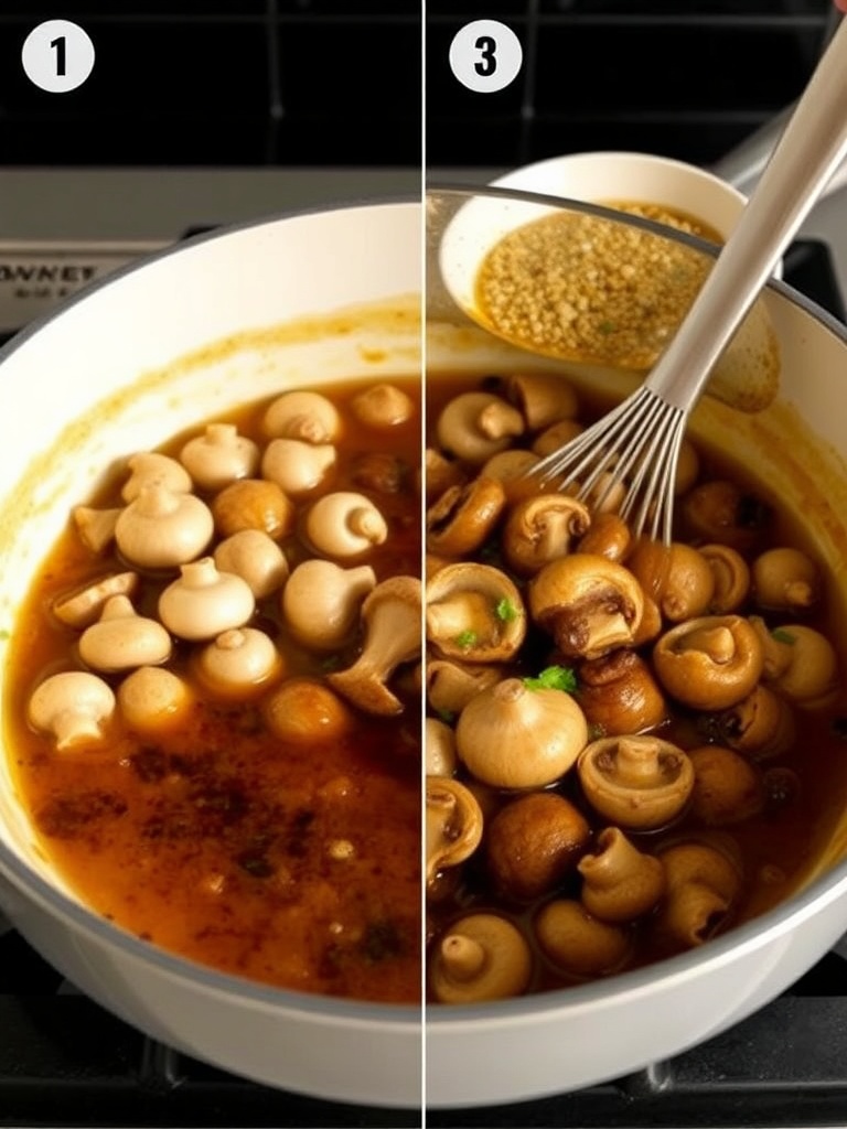 sauce champignon preparation