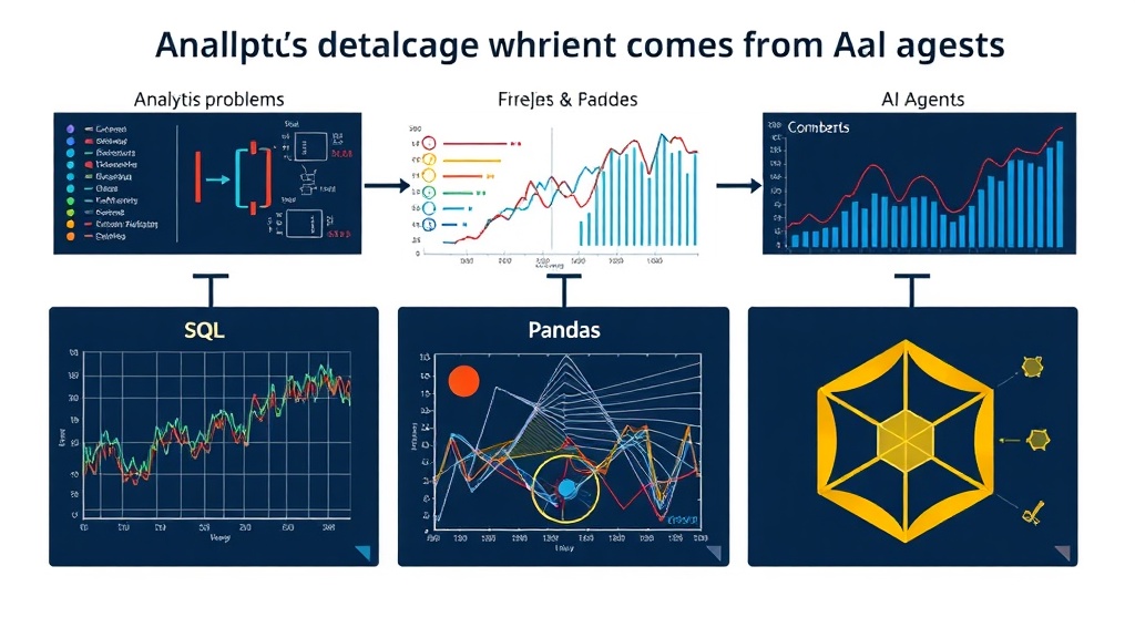 Diagram illustrating the three analytics problems and the tools being compared.