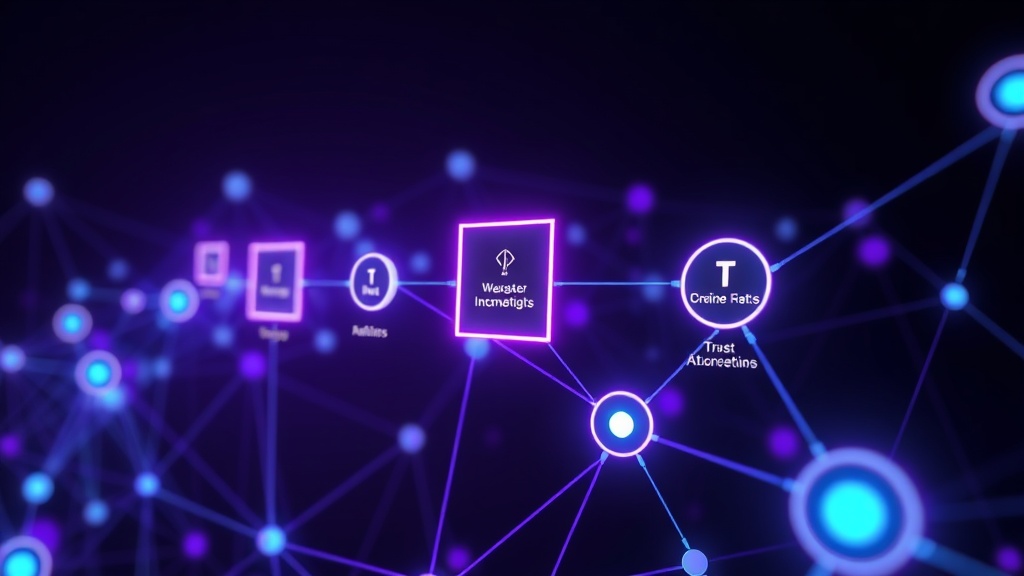 Diagram illustrating the chain of AI agents and their individual trust scores within the framework