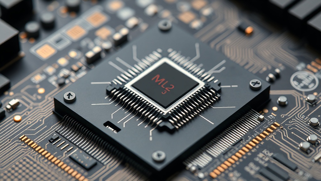 Schematic diagram illustrating the architecture of a custom AI accelerator chip