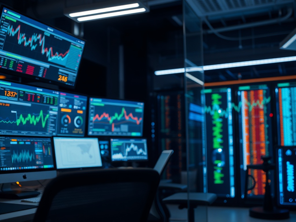AI-driven financial modeling illustration showing machine learning forecasts surpassing human predictions in accuracy