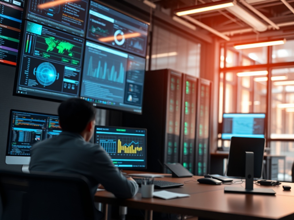 Illustration of business professionals analyzing data quality over complex AI models for improved decision-making