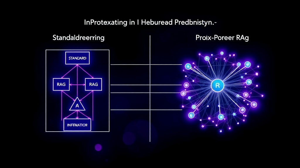 Diagram illustrating the flow of information in a standard RAG system versus Proxy-Pointer RAG
