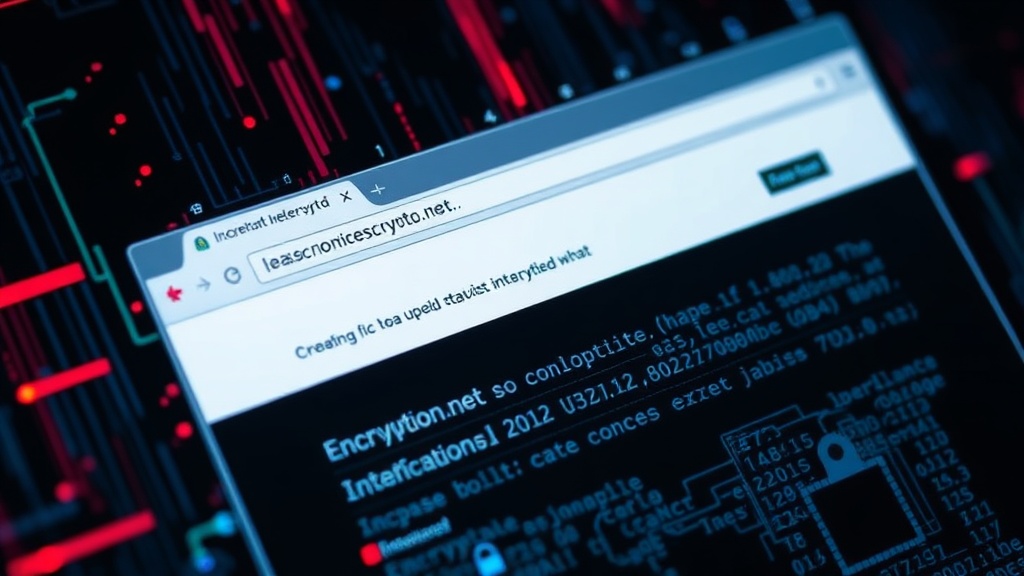 Browser tab showing the aesencryption.net demo site with encryption options