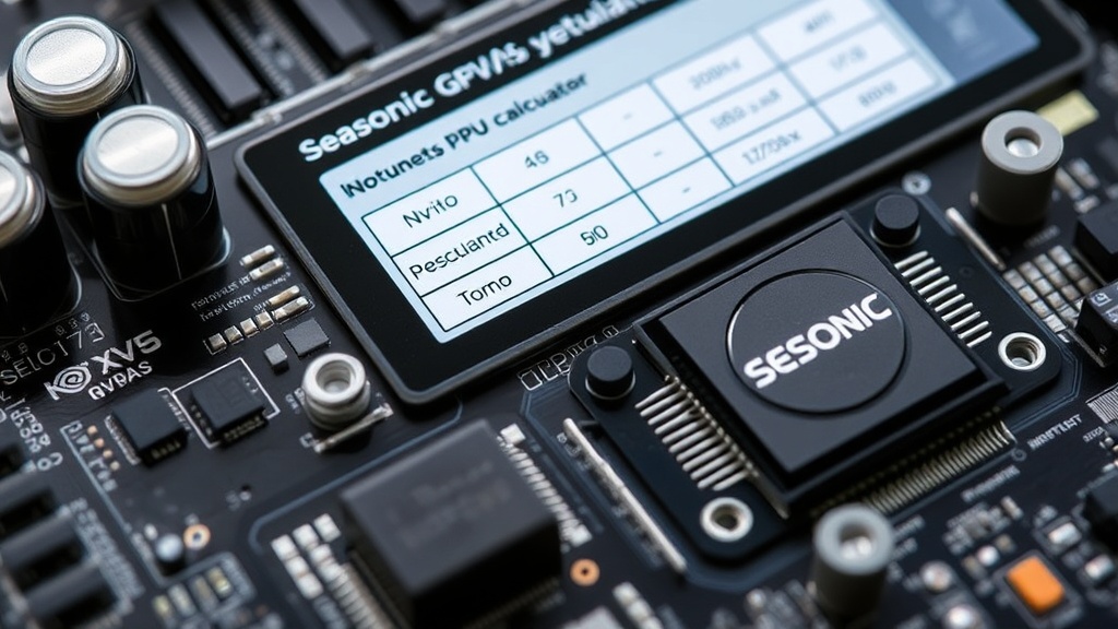 Seasonic PSU calculator interface showing unreleased Nvidia GPU power requirements.