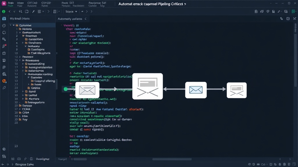 Diagram illustrating the automated email check workflow within a CI/CD pipeline
