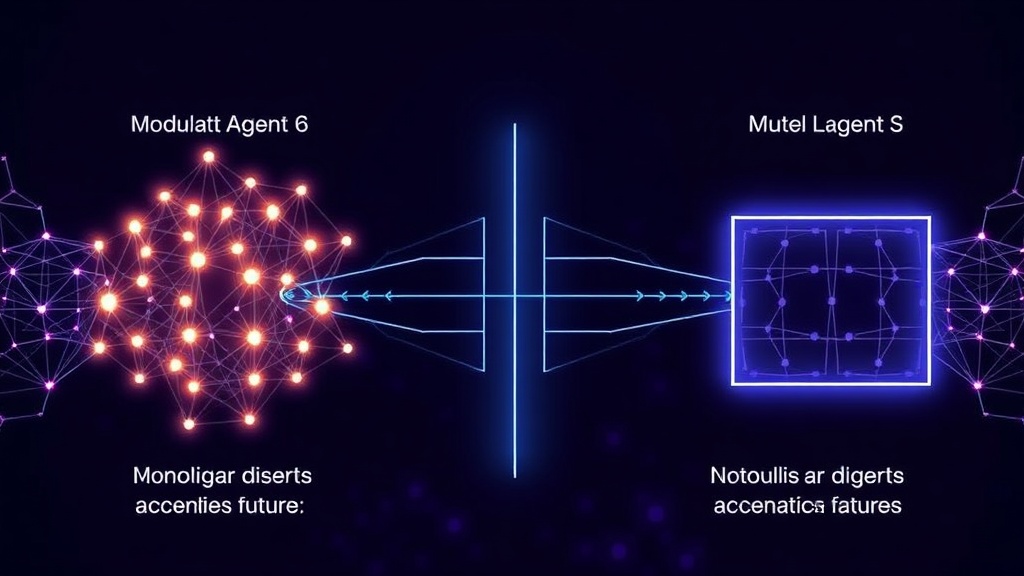 Diagram illustrating the difference between a monolithic agentic AI architecture and a modular one