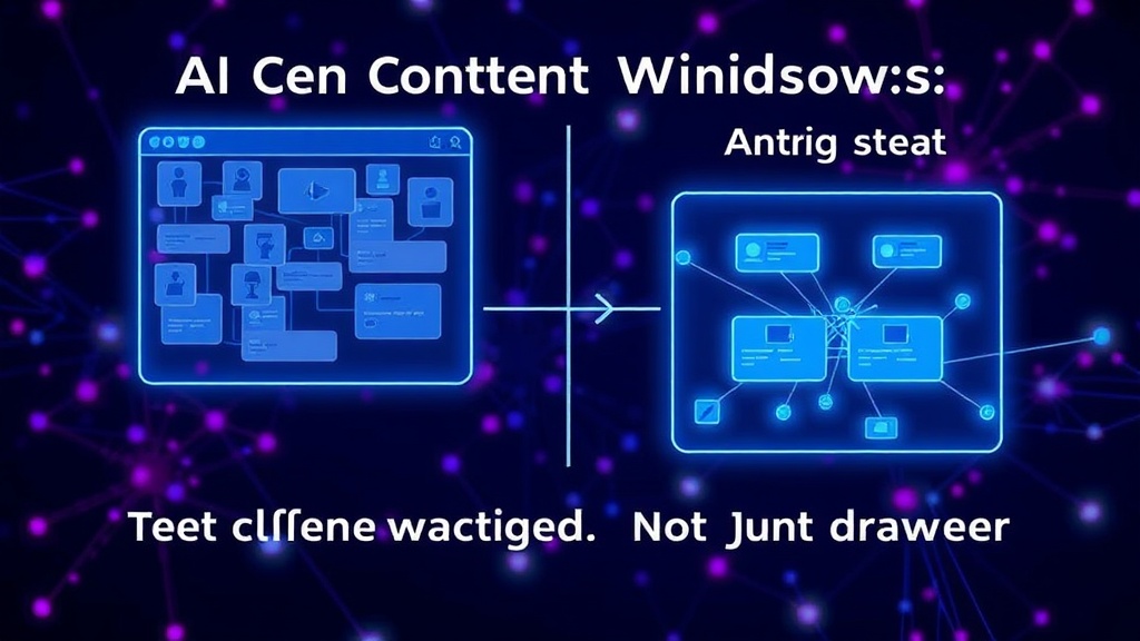 Diagram showing a cluttered context window versus a structured, budgeted context window.