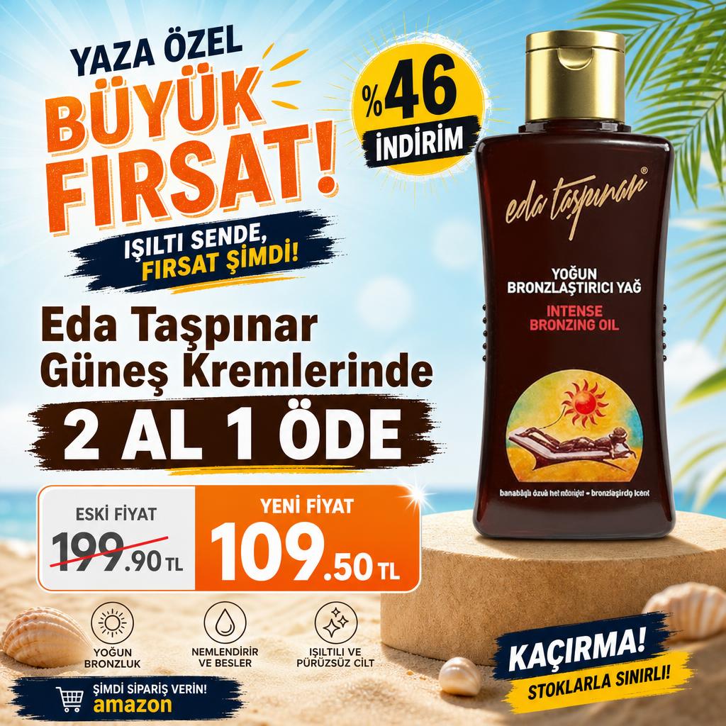 Eda Taşpınar Güneş Kremlerinde 2 Al 1 Öde