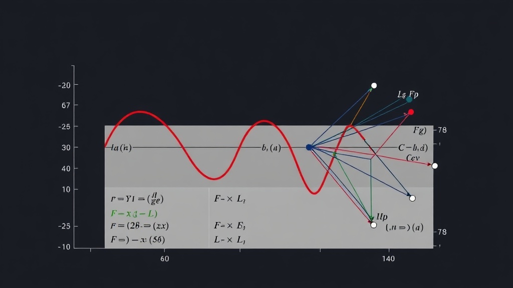 Diagram illustrating a time series with multiple interacting variables and potential feedback loops.