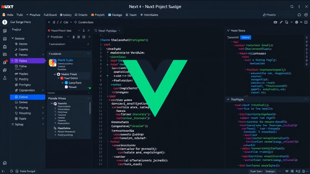 Nuxt 4 dashboard showcasing project structure and module integration