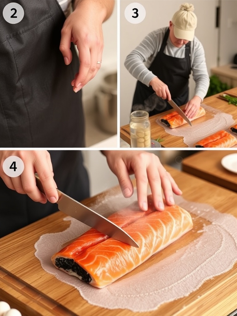 saumon fumé preparation