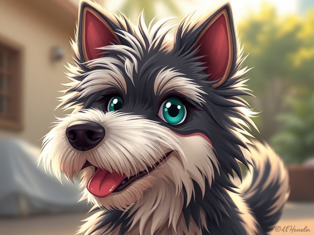 Un perro llamado chicoterry en modo anime
