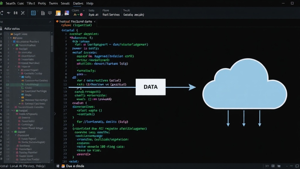Diagram illustrating data flow: local AI processing vs. cloud AI processing.