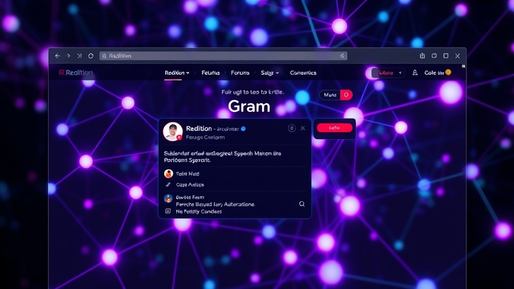 Screenshot of the Reddition forum homepage featuring the AI moderator Gram