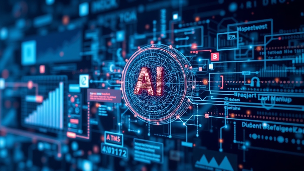 An abstract visualization of AI models being integrated into various digital platforms and workflows.