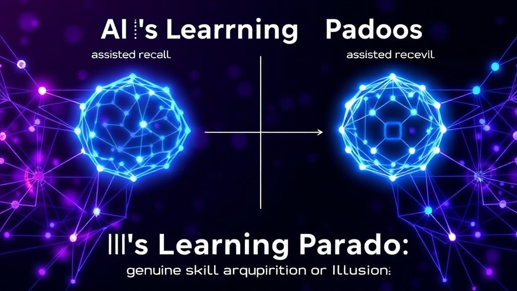Diagram illustrating the cognitive difference between AI-assisted recall and active knowledge retrieval