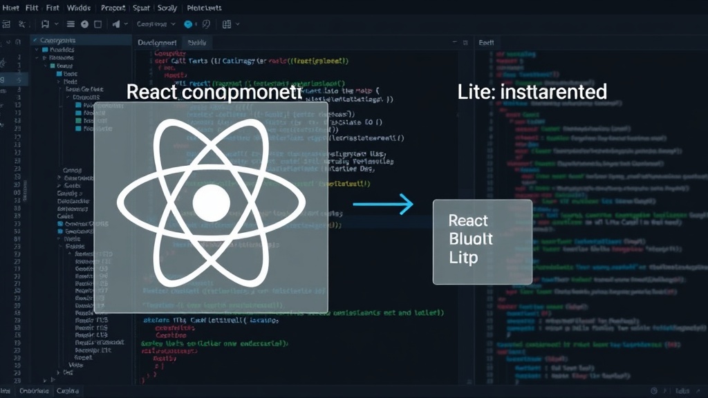 Conceptual diagram illustrating React component blueprint vs. live instances