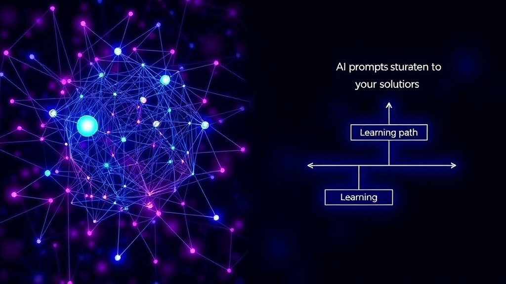 A visual metaphor comparing a tangled web of AI-generated solutions to a clear, structured learning path