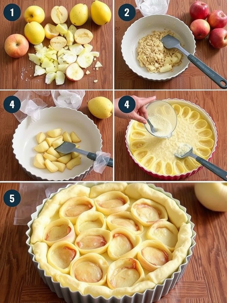 clafoutis aux pommes preparation