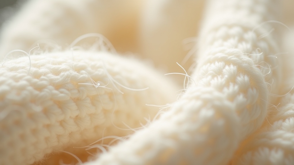 Merino wool fiber close-up showing moisture-wicking texture