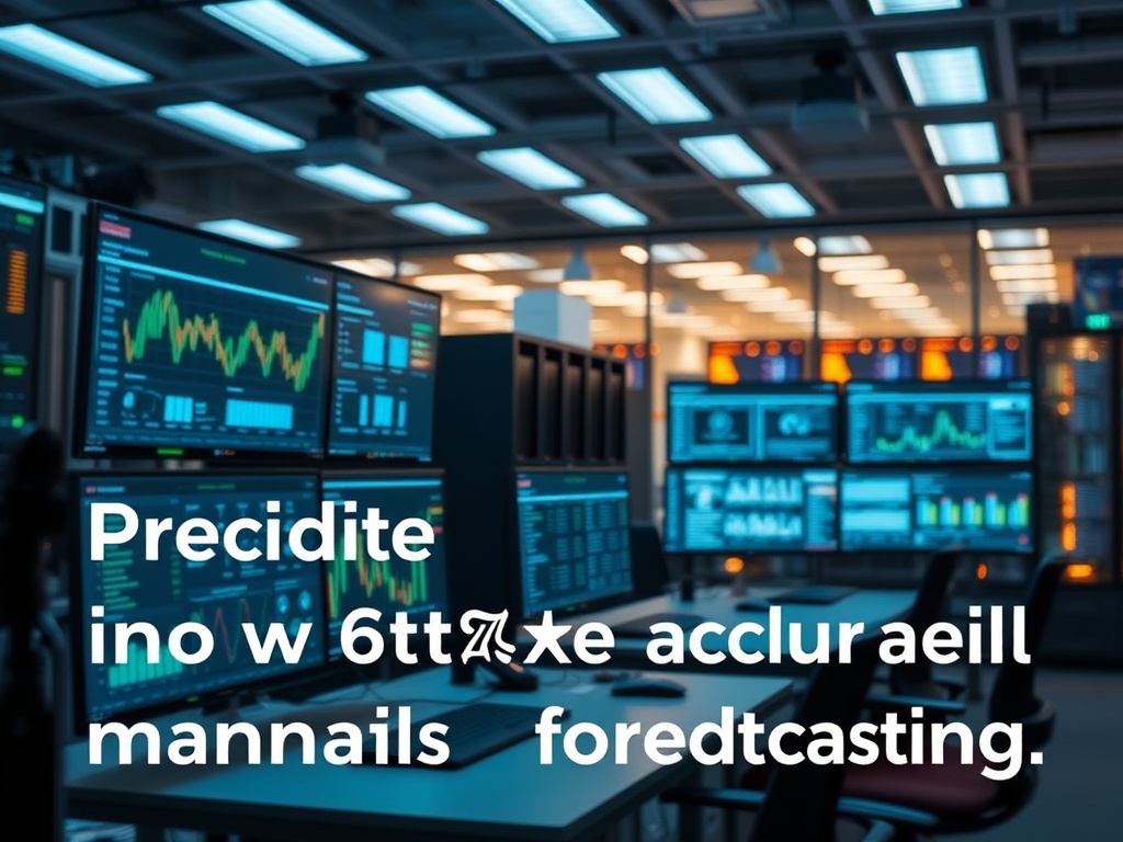Illustration of predictive AI improving financial forecasting accuracy by 68% in AI financial modeling.