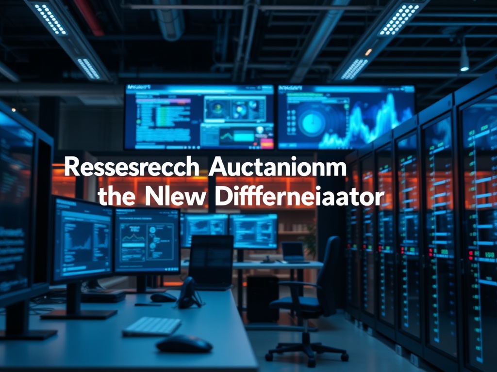 Illustration of AI-powered research automation tools enhancing business differentiation and efficiency.