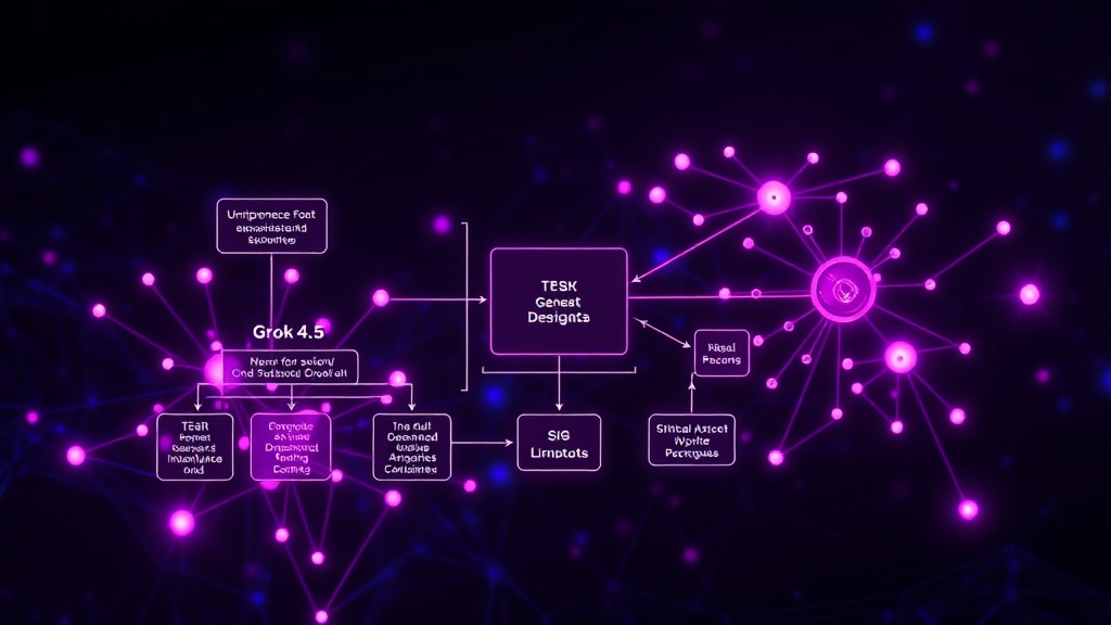 Grok 4.5 model architecture diagram illustrating key components and data flow.
