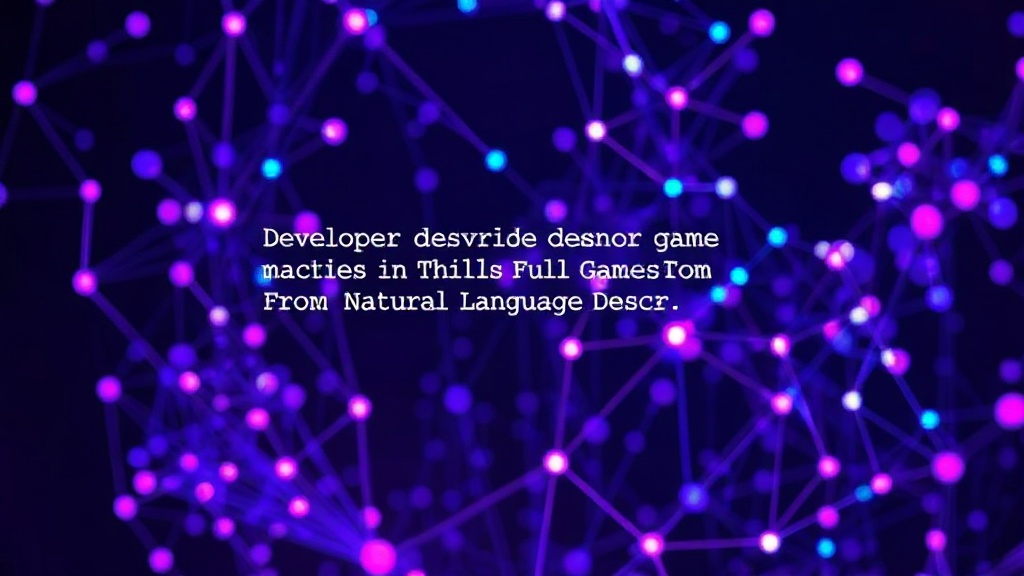 A developer describing game mechanics in a text-based prompt to an AI