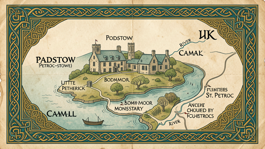 Karte: Cornwall – Padstow, Bodmin, Little Petherick, Reisen Petroc’s