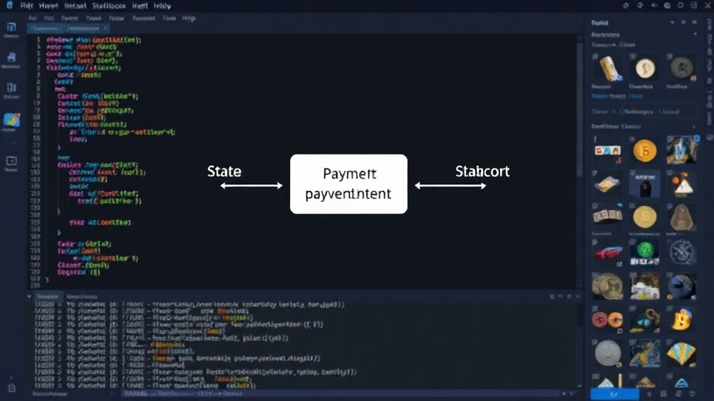 Diagram illustrating the flow of a stablecoin payment intent and state transitions