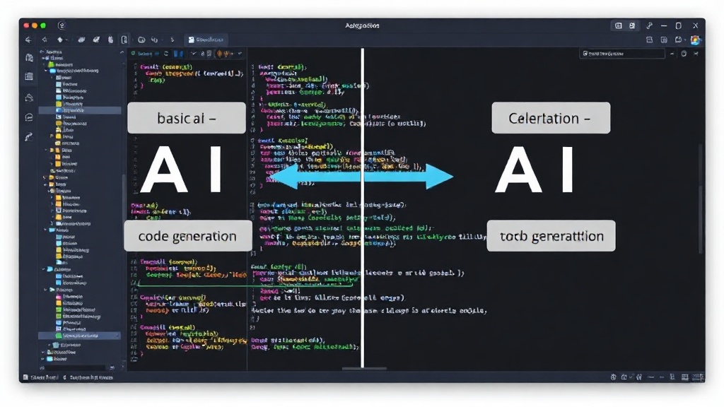 Diagram illustrating the difference between basic AI code generation and AI with modern web guidance