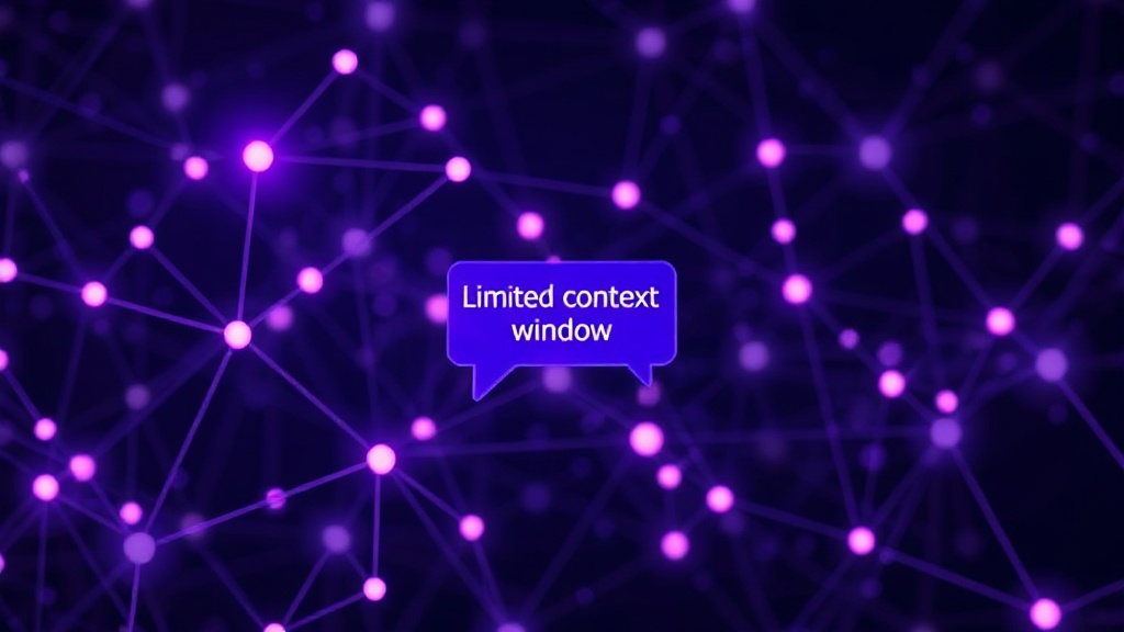 Diagram illustrating a limited context window in an LLM conversation flow
