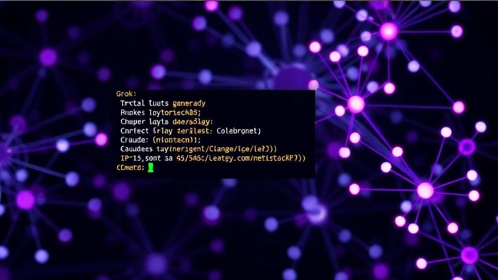 Grok 4.5 terminal output showing generated Python Flask code for a CRUD app