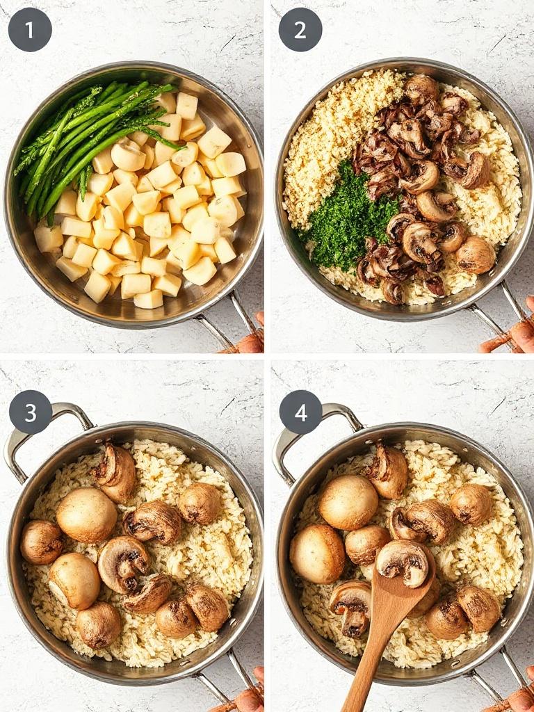 risotto champignon preparation
