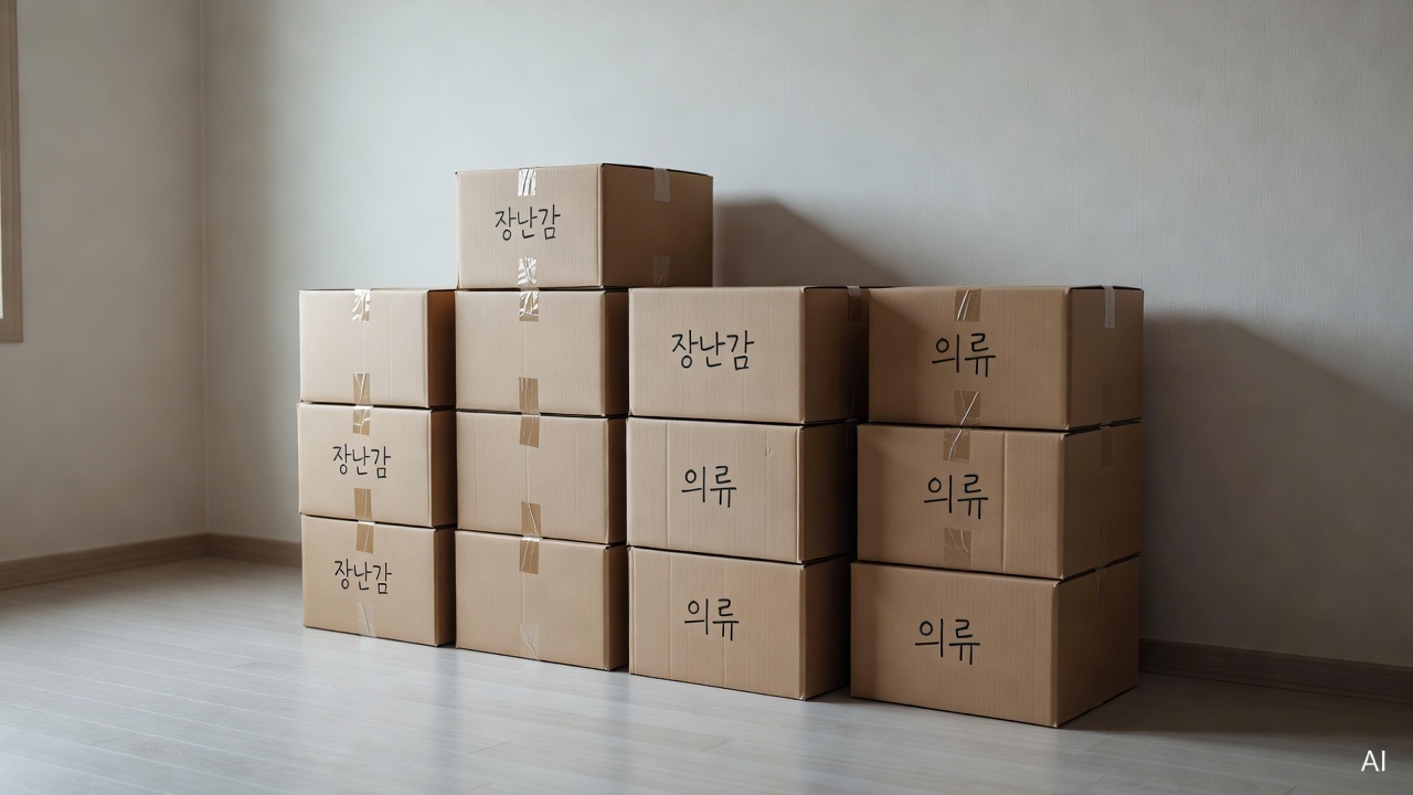 cardboard moving boxes neatly stacked in an empty apartment room