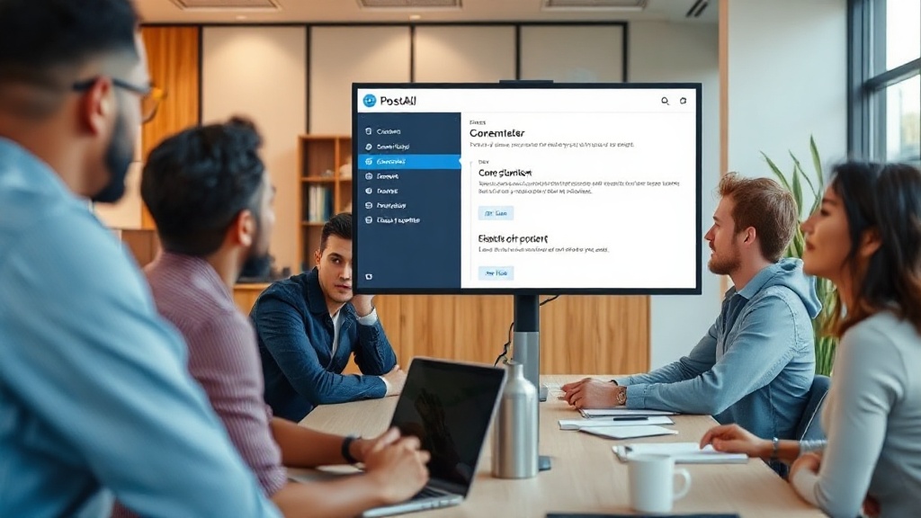 PostAll interface showing AI content generation and formatting options