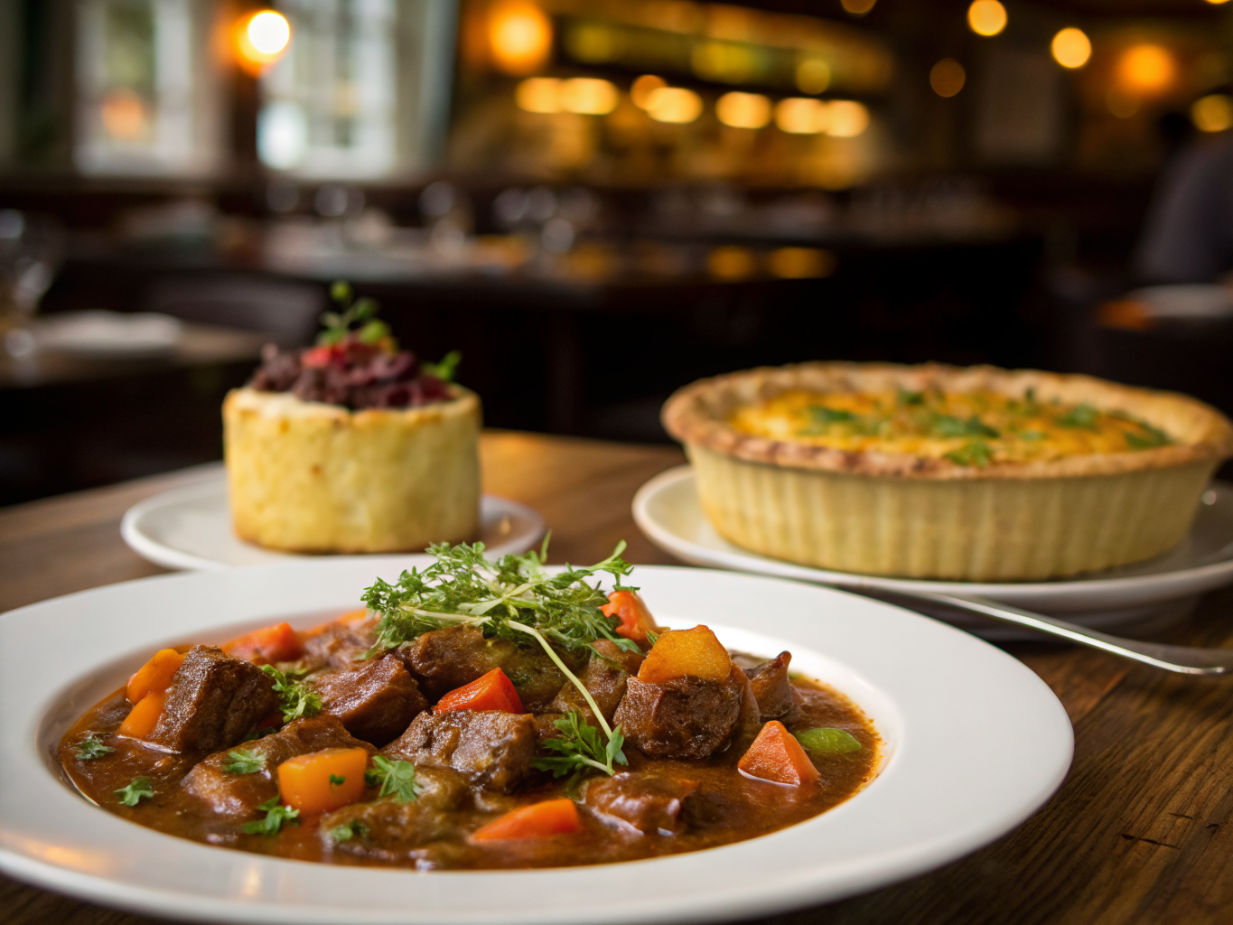 Classic French Beef Stew with Ratatouille Quiche