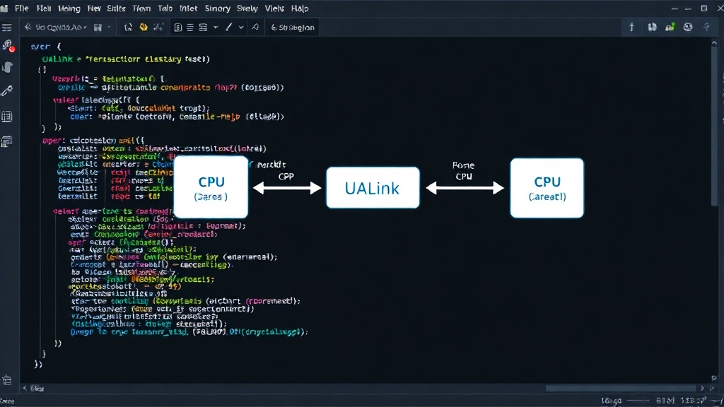 Diagram illustrating a UALink transaction flow from CPU to memory controller and back.