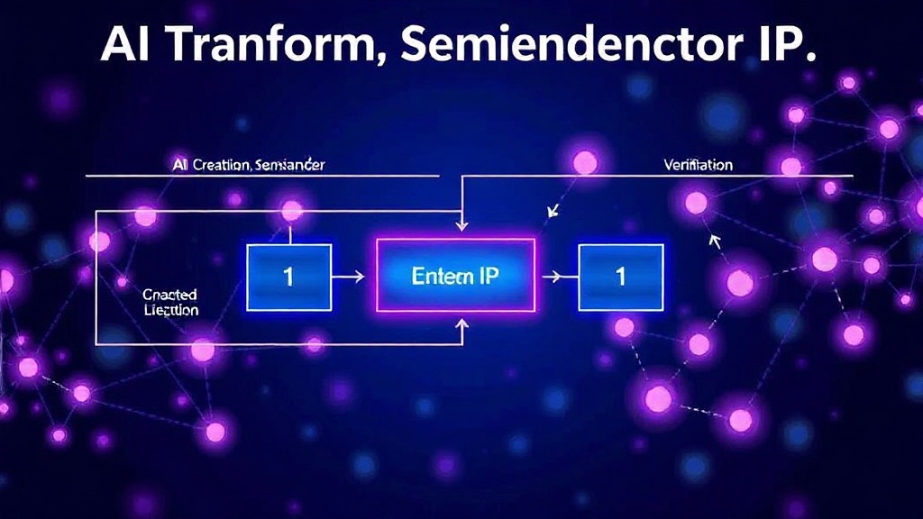 A flowchart illustrating the traditional semiconductor IP lifecycle versus an AI-enhanced workflow