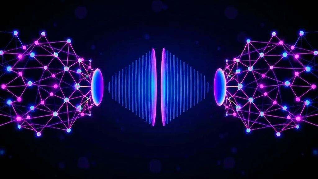 Visual representation of full-duplex audio waves enabling simultaneous speech input and output.