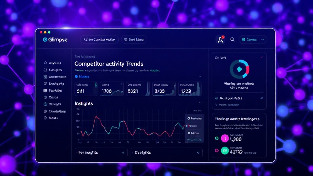 Glimpse dashboard displaying competitor activity trends and market insights