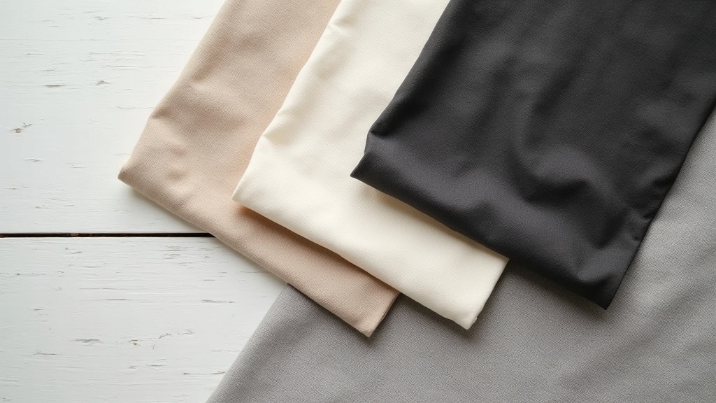 Linen, silk, and velvet fabric swatches for lampshade comparison