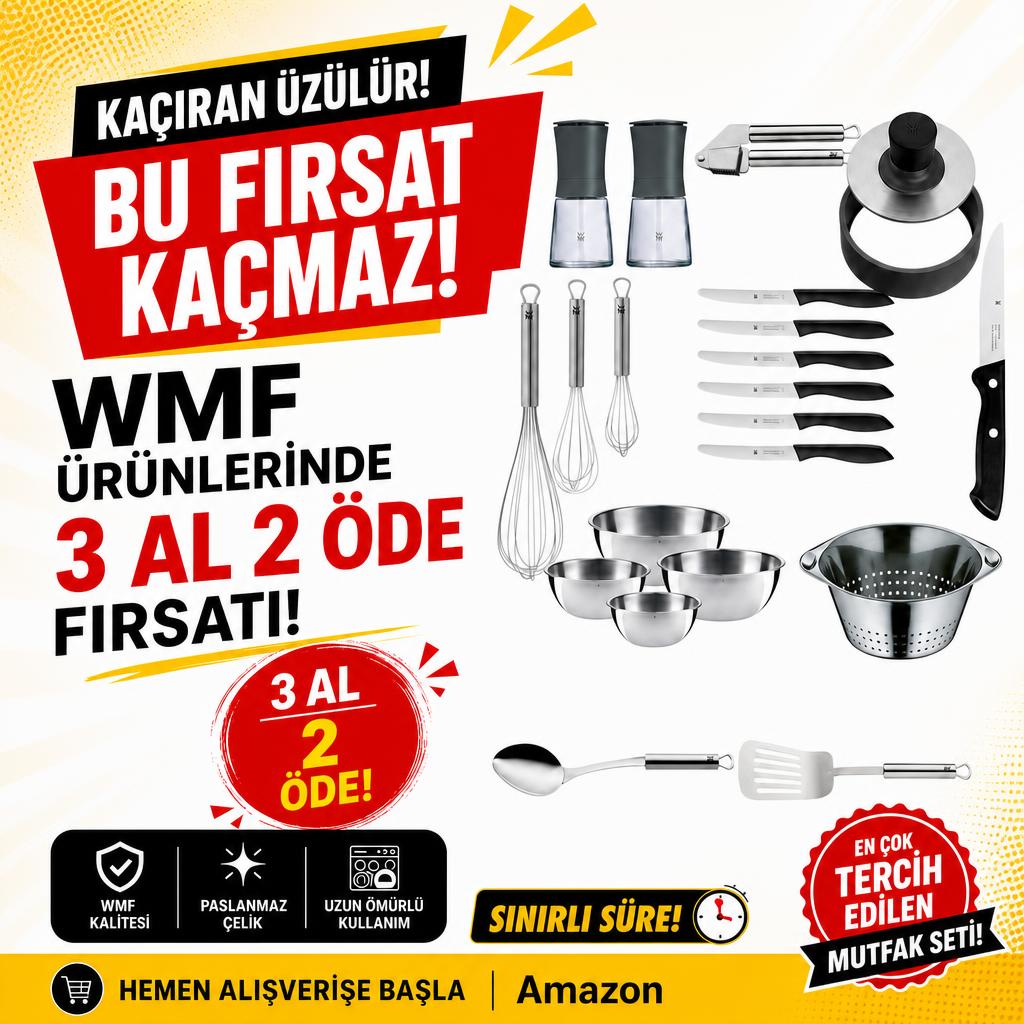 WMF ÜRÜNLERİNDE 3 AL 2 ÖDE FIRSATI!