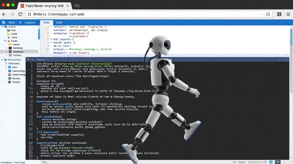 Petoi BittleX robot performing a simulated walk cycle in the browser