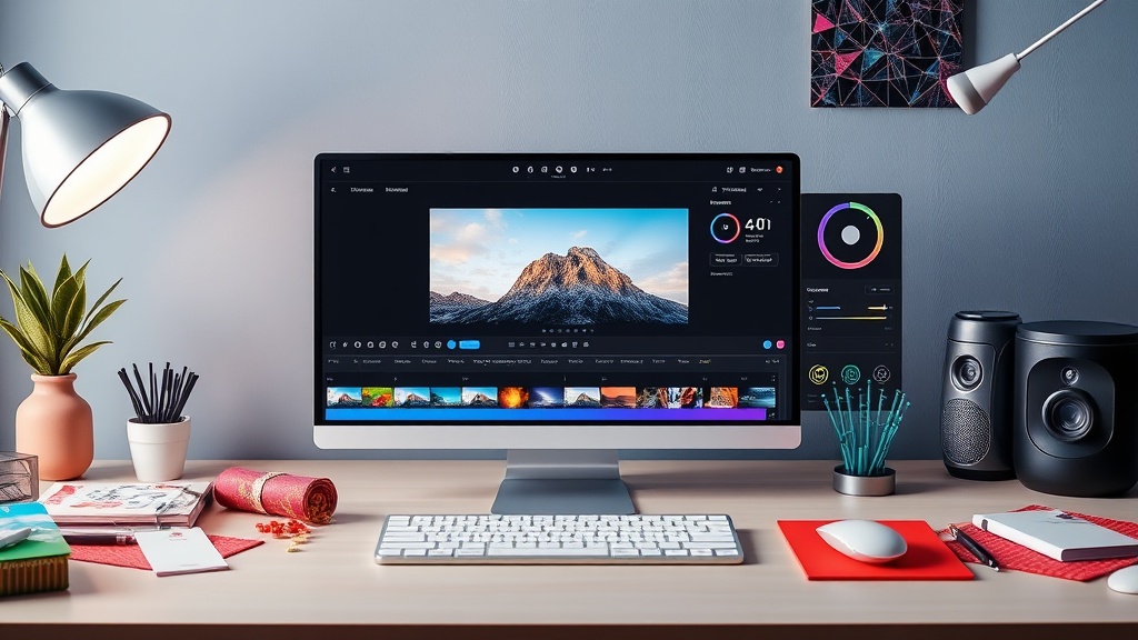 FableCut user interface showing timeline, preview, and AI control panel