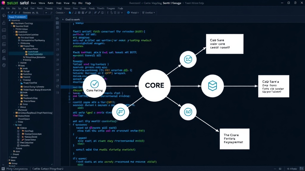 Conceptual diagram illustrating Satori's codebase mapping process for AI agents.