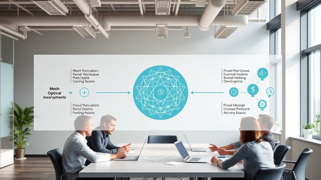 Diagram illustrating the proposed integration of Mesh Optical’s interconnects within Elon Musk’s AI hardware ecosystem.
