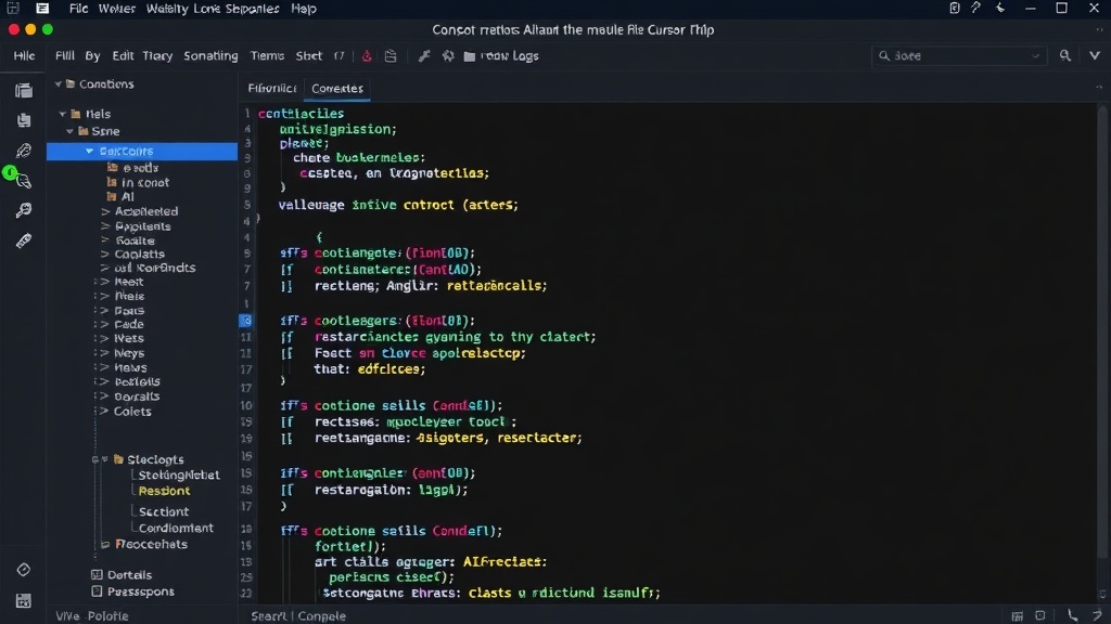 Cursor IDE interface showcasing AI-powered code completion suggestions