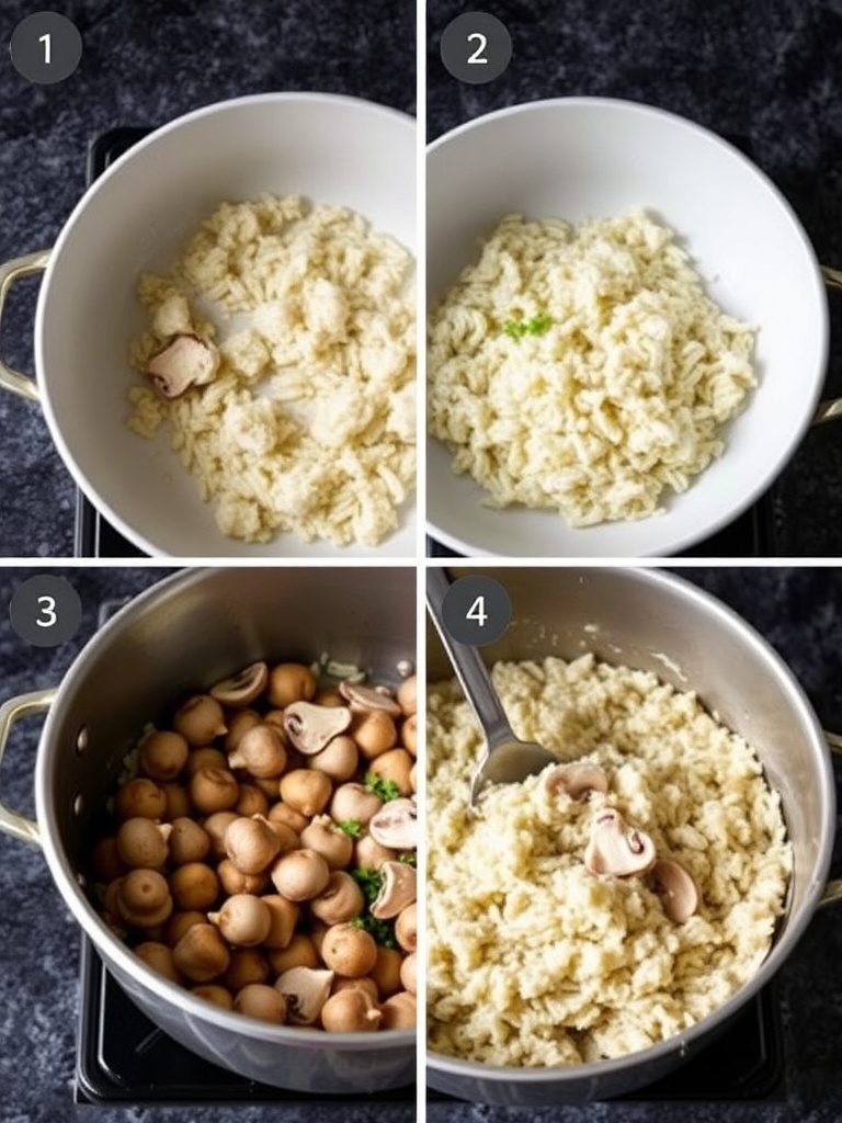 risotto champignon preparation